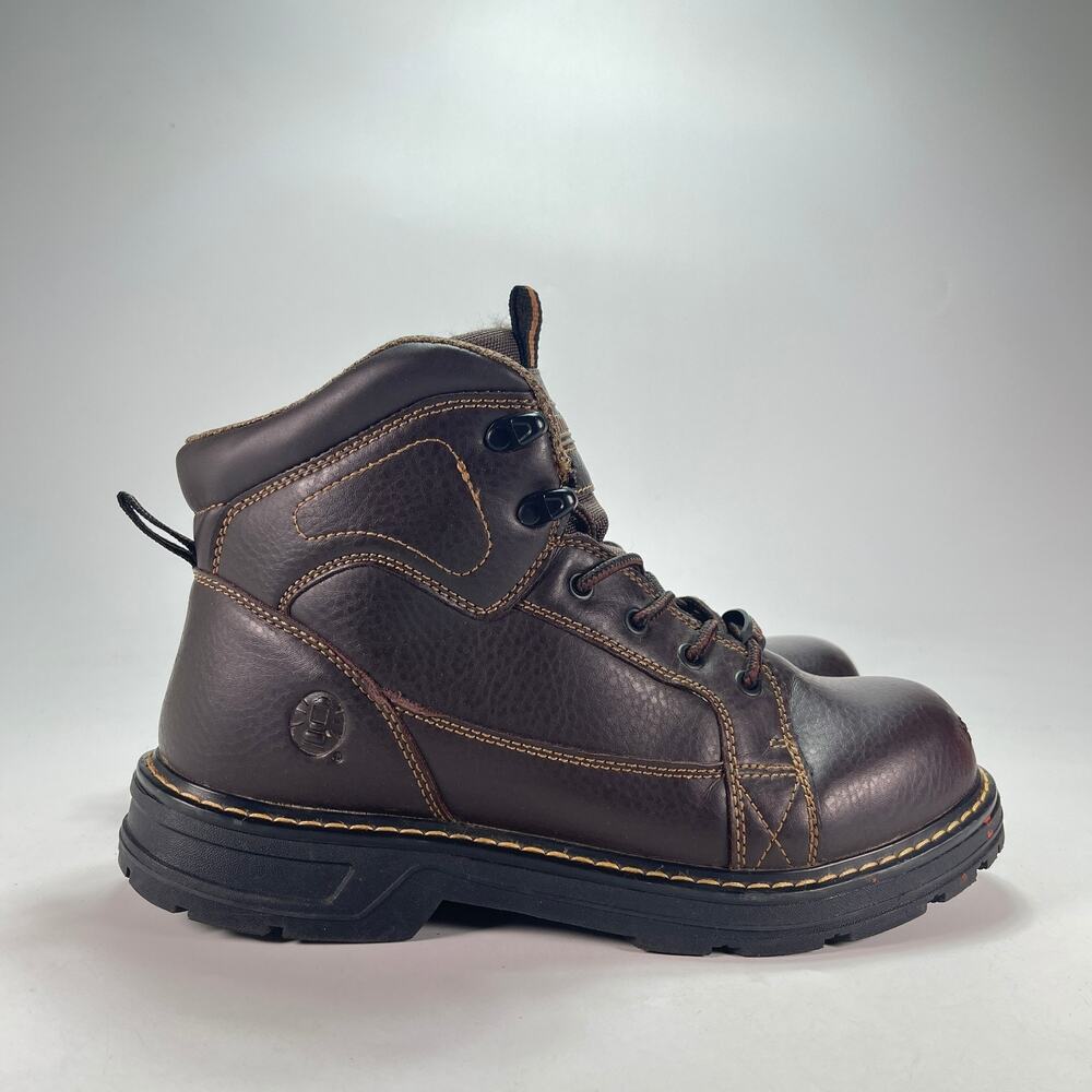 Coleman Paver Street Dark Brown Steel Toe Boots ASTM F2413-11 Men's 10.5M